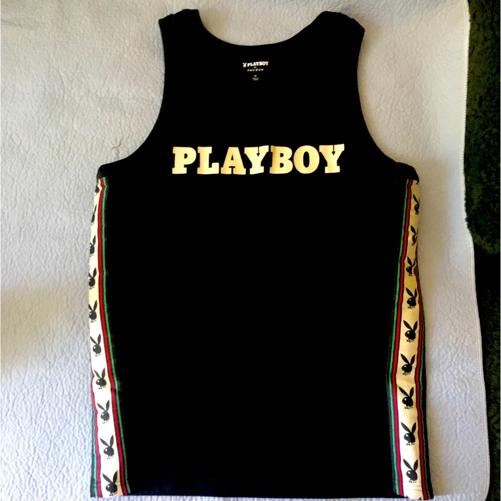 🟤Men’s Vintage Playboy Black Jersey/Large Back Graphics/Side Design